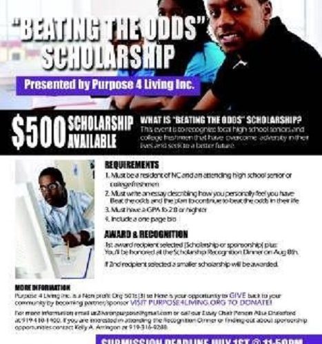 Beating the Odds Scholarship “Awards & Recognition” July